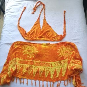 Bikini top and sarong